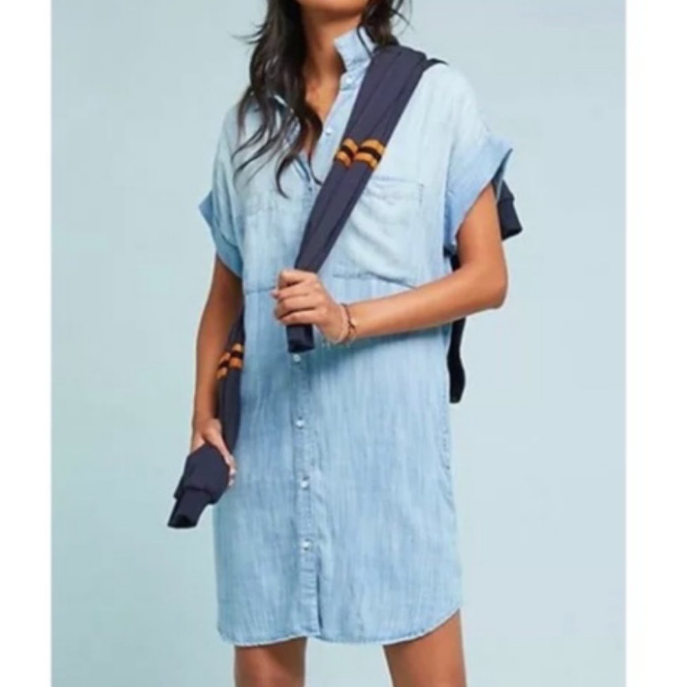 Cloth & Stone Anthropologie Wilson Chambray Dress